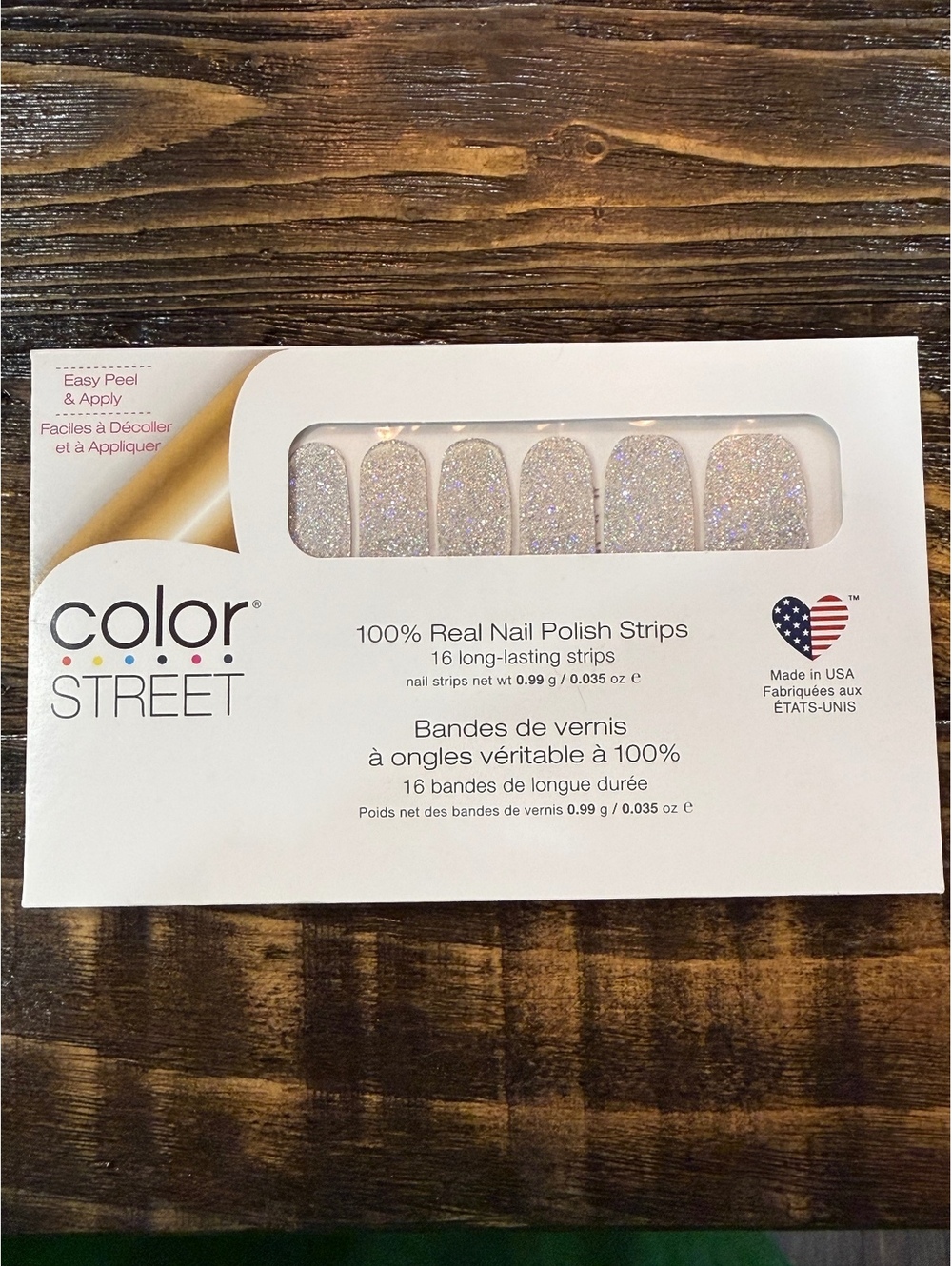 Color Street 100% Real Nail Polish Strips – Fort Worth It | Silver Holographic